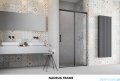 Radaway Idea Black 8 Dwj drzwi wnękowe 160cm lewe czarny mat/szkło przejrzyste 10330820-54-01L/10350753-01-01