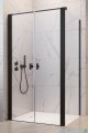 Radaway Nes Black DWD+S kabina 80x75cm czarny mat/szkło przejrzyste 10034080-54-01/10040075-54-01