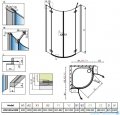 Radaway Fuenta New Pdd kabina 90x100cm szkło przejrzyste 384001-01-01L/384003-01-01R
