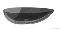 Besco Neya Carbon Grey + maskownica czarny matt umywalka nablatowa 60x35x15cm #UMN-60-CGB