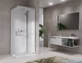 Novellini Glax 2 2.0 kabina z hydromasażem 90x90 prawa srebrna G22GF90DT1-1BB