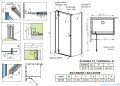 Radaway Essenza 8 Kdj kabina 80x70cm lewa szkło przejrzyste 10480512-01-01L/10470237-01-01L/10113070-01-01
