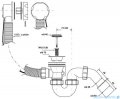 McAlpine syfon wannowy z korkiem automatycznym kolorze białym HC31M-WH-1M