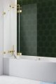 Radaway Essenza Pro Gold Pnd II parawan nawannowy 100cm Lewy złoty połysk/szkło przejrzyste 10102100-09-01L