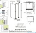 Radaway Eos II KDJ kabina prysznicowa 90x90 prawa szkło przejrzyste 3799421-01R/3799431-01L