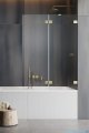 Radaway Essenza Pro Brushed Gold Pnd II parawan nawannowy 130cm prawy szczotkowane złoto 10102130-99-01R