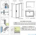 Radaway Idea Kdj Brushed GunMetal kabina 130x100cm prawa szczotkowany grafit 387043-92-01R/387052-92-01L
