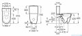 Roca Ona Rimless miska do kompaktu Czarny Mat A342687080