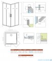 Radaway Idea Kdd Brushed GunMetal kabina 100x90cm szczotkowany grafit 387062-92-01L/387060-92-01R