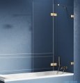 New Trendy Avexa Gold parawan nawannowy 2-częściowy 130x150 cm prawy przejrzyste EXK-2017