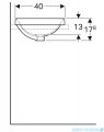 Geberit VariForm Umywalka owalna wpuszczana w blat bez przelewu 55x40cm 500.718.01.2