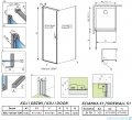 Radaway Nes Kdj I Brushed GunMetal kabina 100x70cm lewa szczotkowany grafit 10022100-92-01L/10039070-01-01