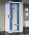 Novellini Skill 2A kabina z hydromasażem prawa jasno szara 100x80 SKIA100DM1F-1AN1