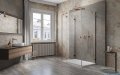 Radaway Essenza Pro Brushed Copper Kdj+S kabina 100x120x100cm lewa szczotkowana miedź 10097312-93-01L/10098100-01-01/10098100-01-01