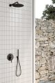 Kohlman Roxin Black zestaw prysznicowy z deszczownicą 30 cm czarny półmat QW210RBR30