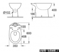 Grohe Bau Ceramic miska WC bez kołnierza stojąca biała 39349000
