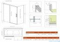 Radaway Idea Pn Dwj+S parawan nawannowy 160x70cm lewy przejrzyste 10042160-01-01L/10005070-01-01R