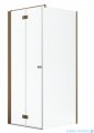 Radaway Nes Kdj B Brushed Copper kabina 90x75cm lewa szczotkowana miedź 10025090-93-01L/10039075-01-01