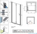 Radaway Eos DWB drzwi prysznicowe 90 lewe przejrzyste 137803-01-01L