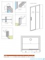 Radaway Idea Black 8 Dwj drzwi wnękowe 130cm prawe czarny mat/szkło przejrzyste 10330670-54-01R/10350603-01-01