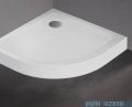 New Trendy Mild Stone Brodzik akrylowy półokrągły 80x80x11,5 cm biały B-0516