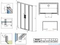 Radaway Idea Black Dwd drzwi wnękowe 140cm czarny mat/szkło przejrzyste 387124-54-01