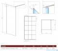 Radaway Modo X Black II Factory kabina Walk-in 100x200 szkło 10mm 389304-54-55