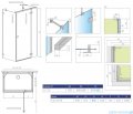 Radaway Essenza Pro Brushed GunMetal Kdj+S kabina 70x90x70cm prawa szczotkowany grafit 10097390-92-01R/10098070-01-01/10098070-01-01