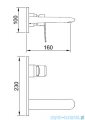 Vitalle STILLO Kios bateria umywalkowa ścienna element natynkowy czarny mat 3552500306