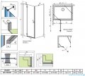 Radaway Torrenta KDJ kabina prysznicowa 90x90 lewa przejrzyste wspornik skośny 132202-01-01L