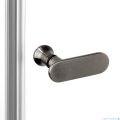New Trendy New Soleo Gunmetal Brushed 160x195 cm drzwi wnękowe wspornik krzyżowy grafit szczotkowany/szkło przejrzyste D-1000A-WP