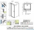 Radaway Eos KDJ II kabina prysznicowa 110x75 lewa przejrzyste 13799423-01L/13799409-01