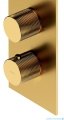 Omnires Contour bateria termostatyczna podtynkowa złoto szczotkowane CT8036GLB