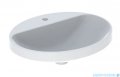 Geberit VariForm Umywalka owalna z półką z otworem na baterię, bez przelewu 55x45cm szkliwiony spód 500.723.01.2