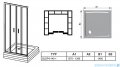 Ravak Blix BLDP4 drzwi prysznicowe 140cm aluminium transparent Anticalc 0YVM0C00Z1