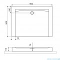 Excellent Forma Compact X brodzik prostokątny 90x80 cm struktura, biały mat BREX.1403.090.080.WHC