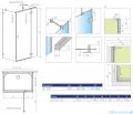 Radaway Essenza Pro Gold Kdj+S kabina 100x120x100cm prawa złoty połysk/szkło przejrzyste 10097312-09-01R/10098100-01-01/10098100-01-01