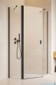 Radaway Nes Black Ptj kabina pięciokątna 80x90cm lewa czarny mat/szkło przejrzyste 10052000-54-01L/10052600-54-01