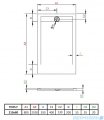 Radaway Teos F brodzik 210x80cm cemento HTF21080-74