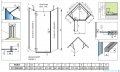 Radaway Essenza Ptj kabina pięciokątna 90x90cm lewa szkło przejrzyste 1385010-01-01L/1385050-01-01