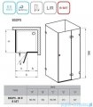 Ravak Brilliant BSDPS kabina kwadratowa 80x80cm prawa transparent 0UP44A00Z1