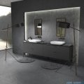 Oristo Siena szafka z umywalką 80x50x46 czarny mat OR45-SD2S-80-8/UME-CE-80-91