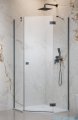 Radaway Essenza 8 Brushed GunMetal Ptj kabina pięciokątna 80x80cm prawa szczotkowany grafit 10490000-92-01R/10490100-01-01