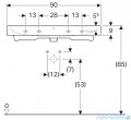 Geberit iCon Umywalka ścienna z otworem na baterię z przelewem 90x48,5 cm 124090000