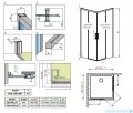 Radaway Idea Black 8 Kdd kabina 120x90cm czarny mat/szkło przejrzyste 10370120-54-01L/10370090-54-01R