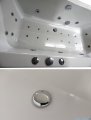 Riho Lusso 170x75cm wanna prostokątna z hydromasażem Pneumatic S2 lewa + nogi + syfon BA18-PNES2-L