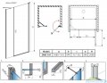 Radaway Nes Gold Dws Drzwi wnękowe 110 cm prawe złoty połysk szkło przejrzyste 10028110-09-01R