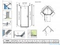Radaway Essenza 8 Ptj kabina pięciokątna 90x100cm lewa szkło przejrzyste 10490000-01-01L/10490700-01-01