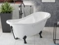Besco Otylia Glam grafitowa 160x77 wanna wolnostojąca Retro + nogi czarne #WKO-160-GGB