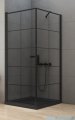 New Trendy New Soleo Black 90x90x195 cm kabina kwadratowa lewa wspornik równoległy przejrzyste D-0285A/D-0120B-WP